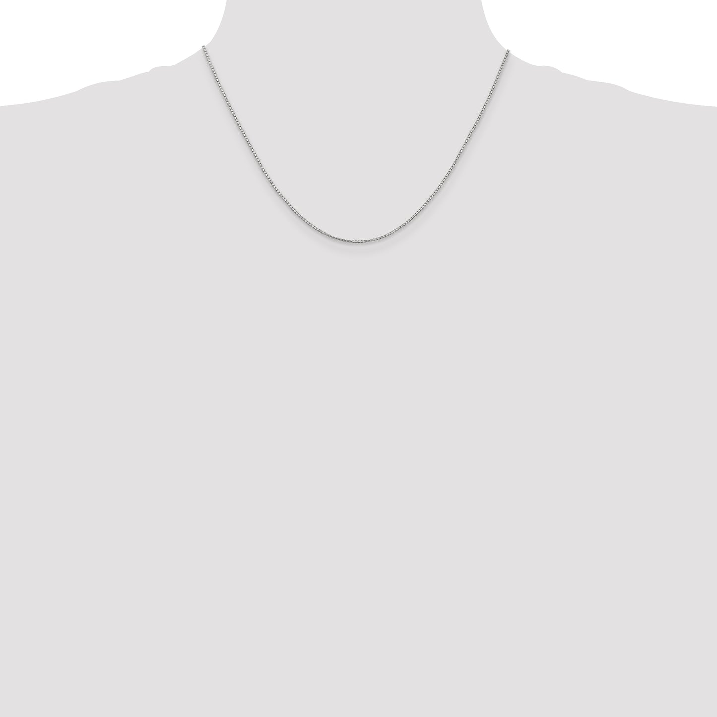 10k White Gold 1.1mm Box Chain