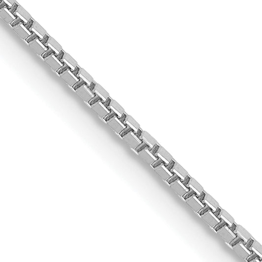10k White Gold 1.1mm Box Chain