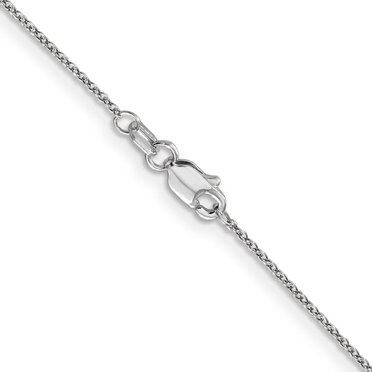 10k White Gold .9mm Cable Chain