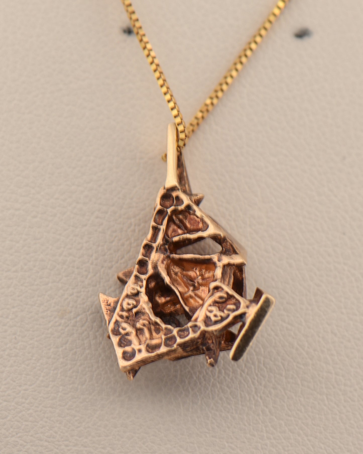 Brutalist Geometric Diamond Pendant