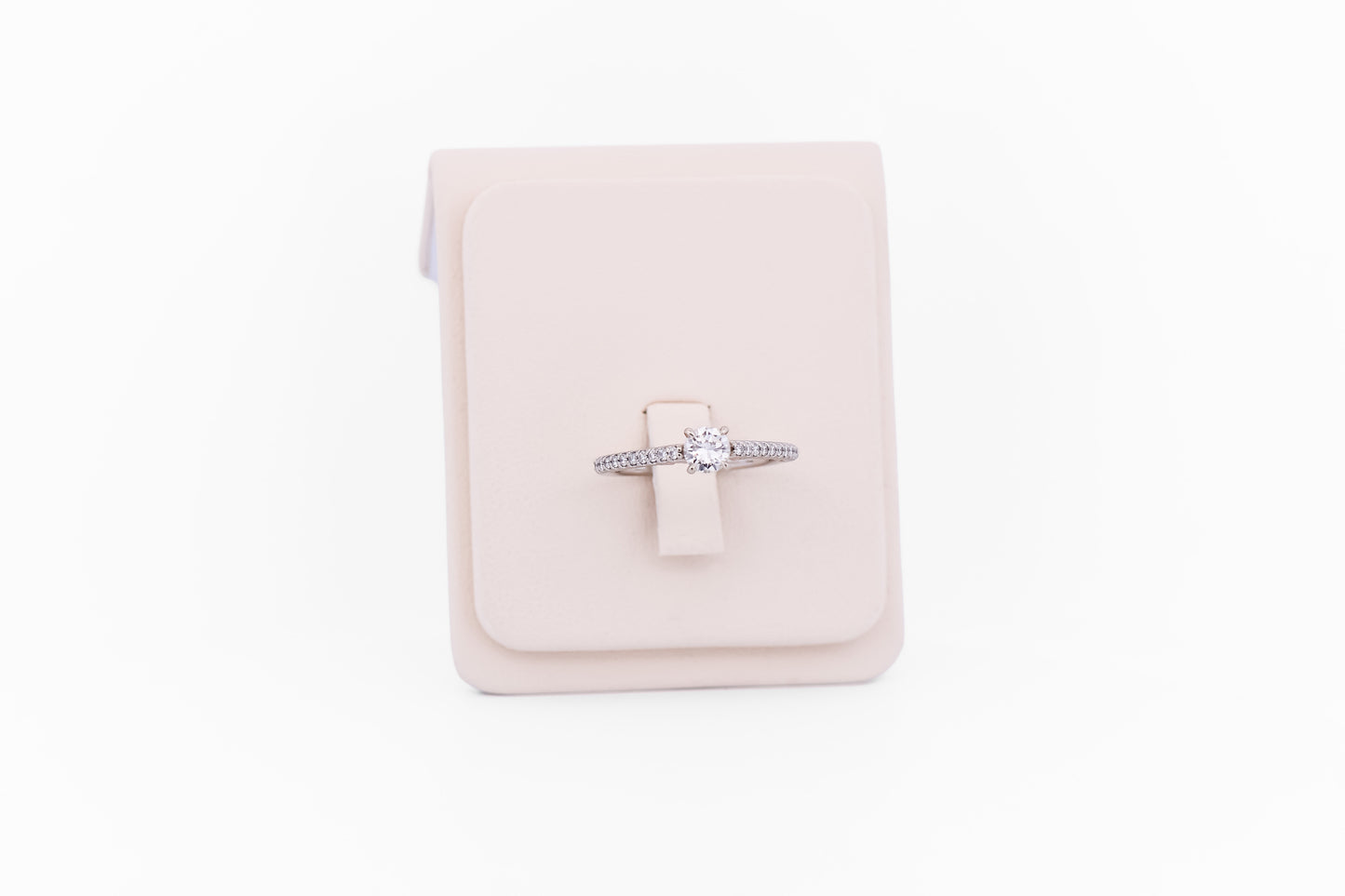 1/2ct Round Diamond Engagement Ring in Rose & White Gold