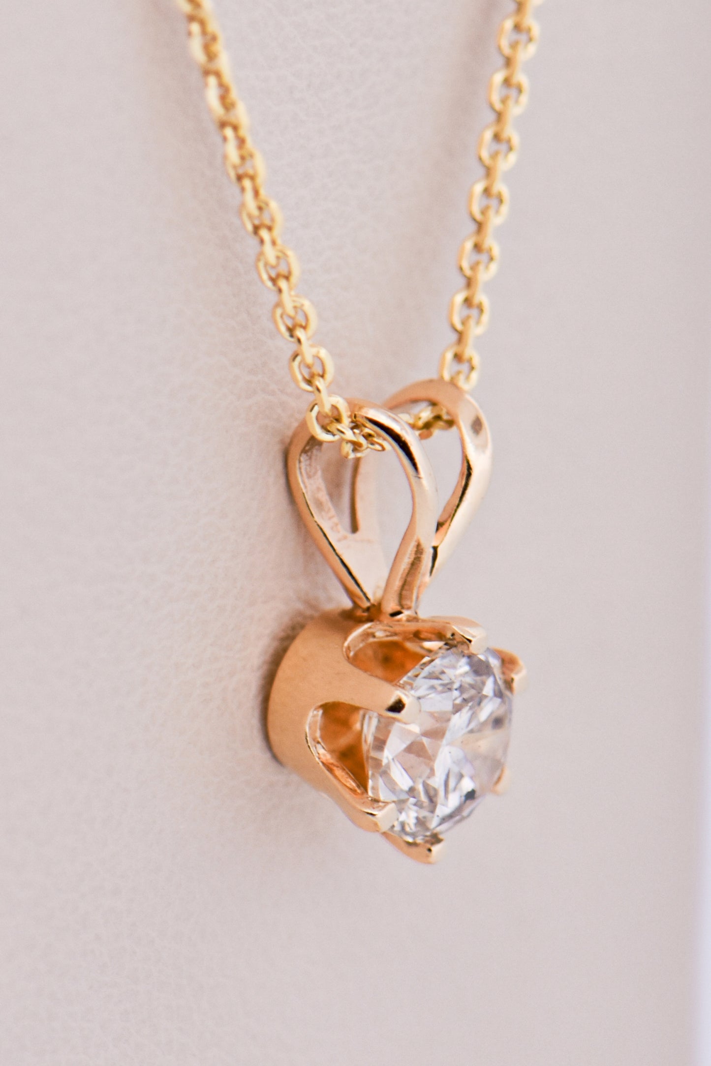1ct Estate Diamond Pendant in Yellow Gold