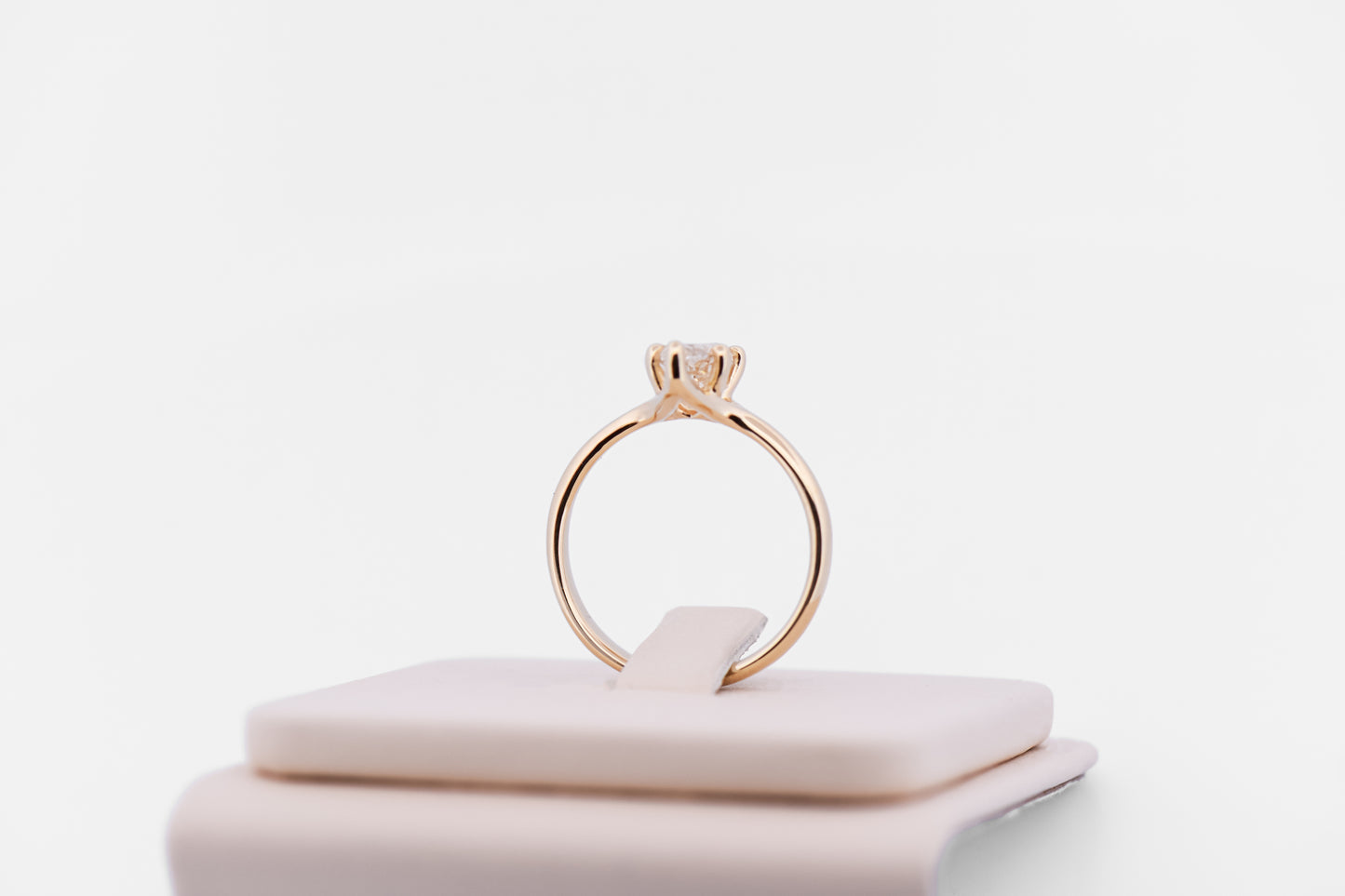 1ct Marquise Diamond Solitaire Engagement Ring in Custom Yellow Gold Setting