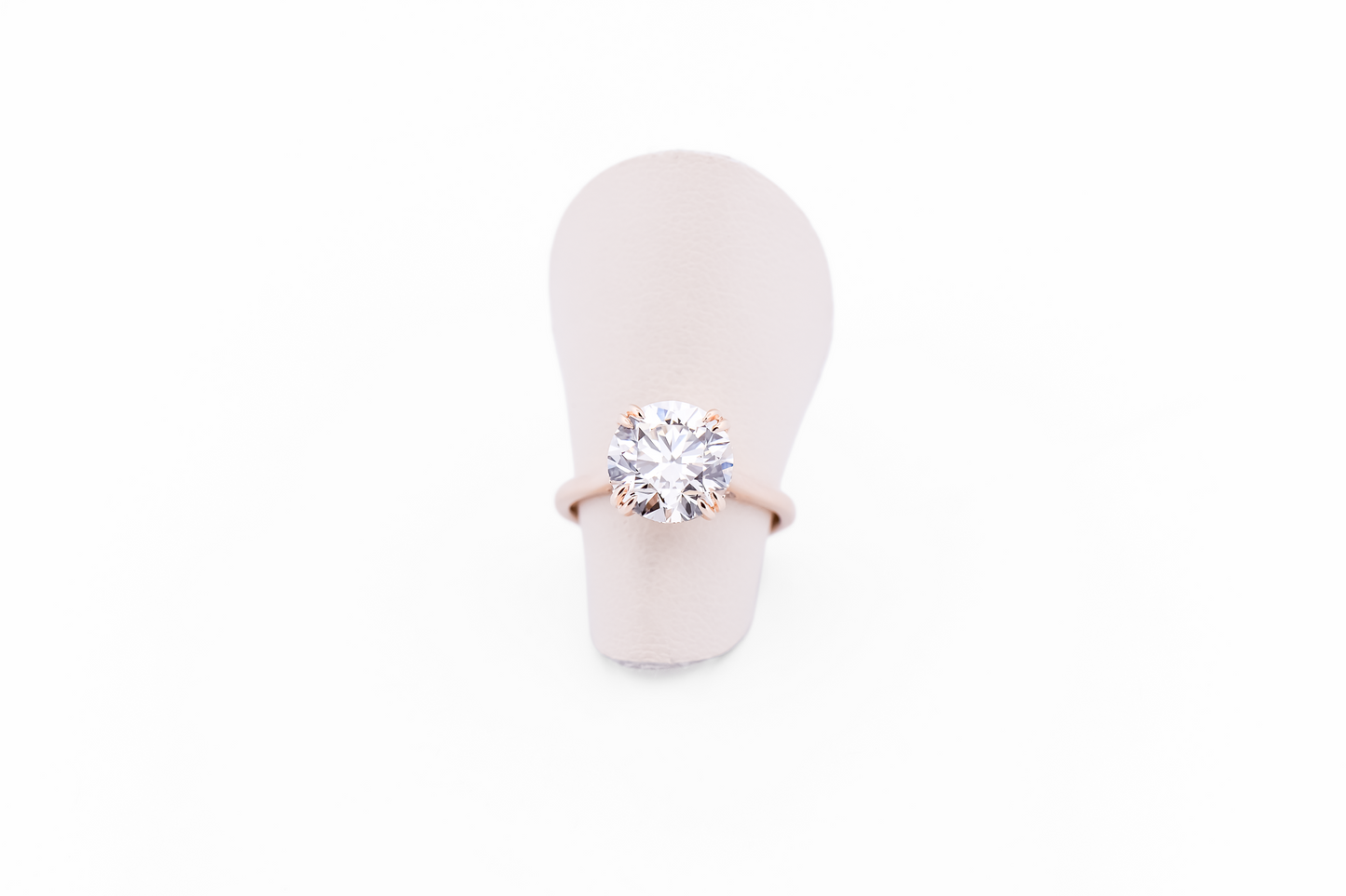 3ct Ideal Cut Lab Grown Diamond Engagement Ring with Modified Hidden Halo