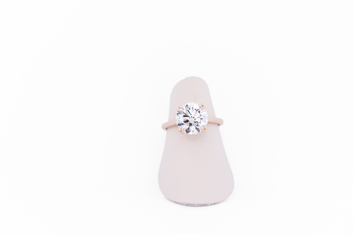 3ct Ideal Cut Lab Grown Diamond Engagement Ring with Modified Hidden Halo