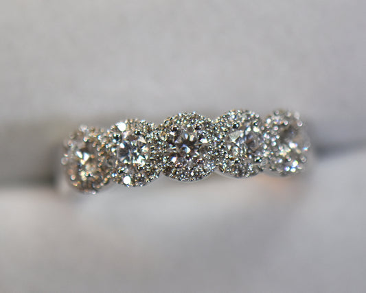 5-Stone Diamond Band 14kw 1.07ctw vs2 h