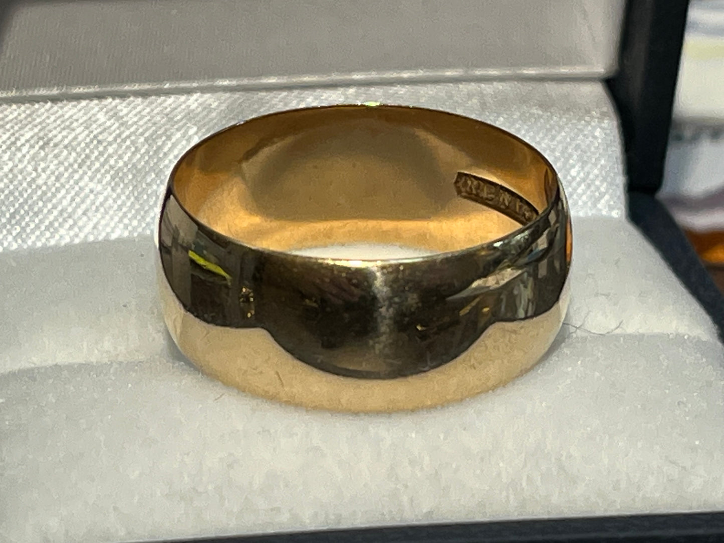 Antique 14k Yellow Gold Wedding Band with Original Hand Engraving