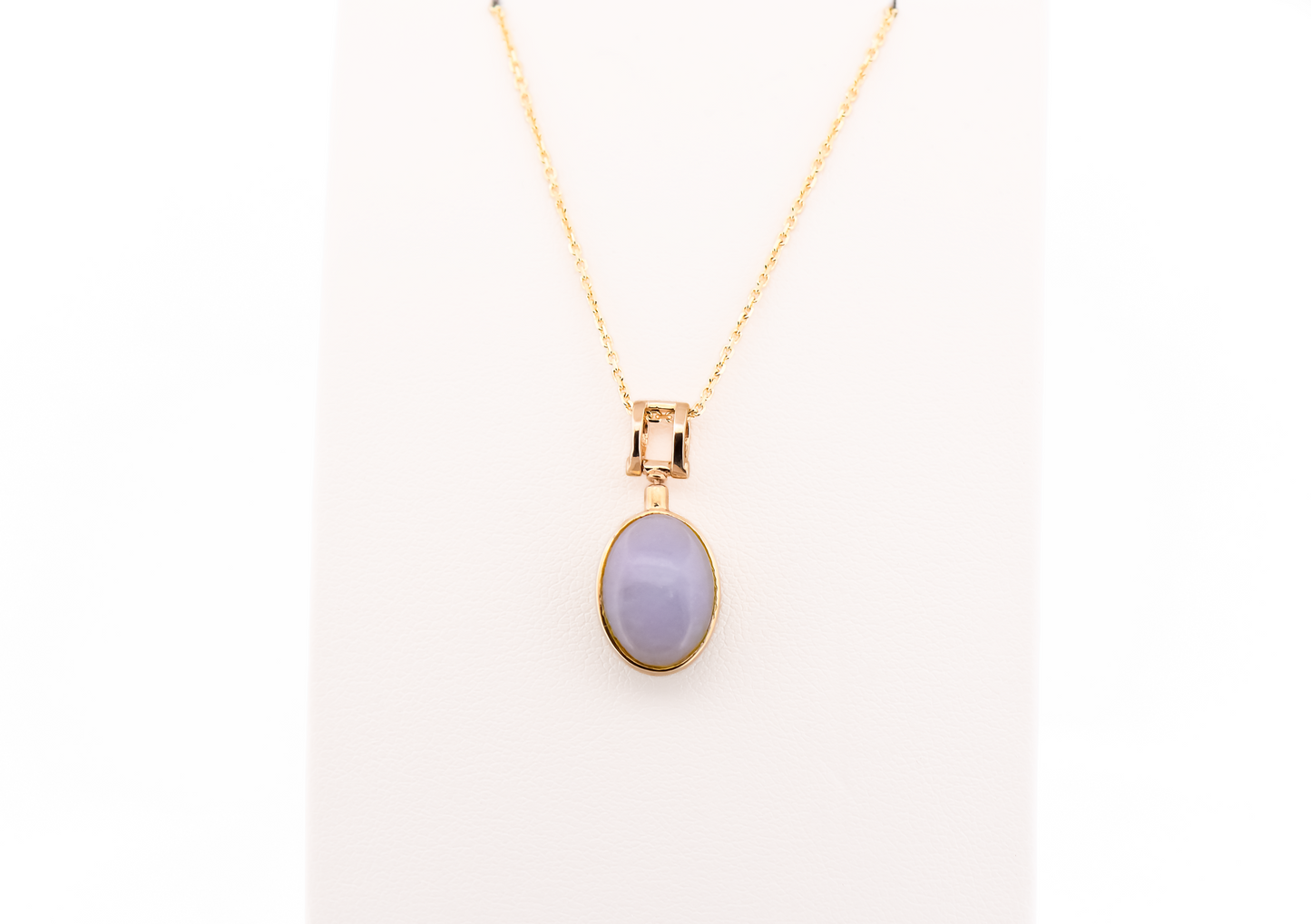 Adorable Reversible Pendant with Cabochon Green & Lavender Jade