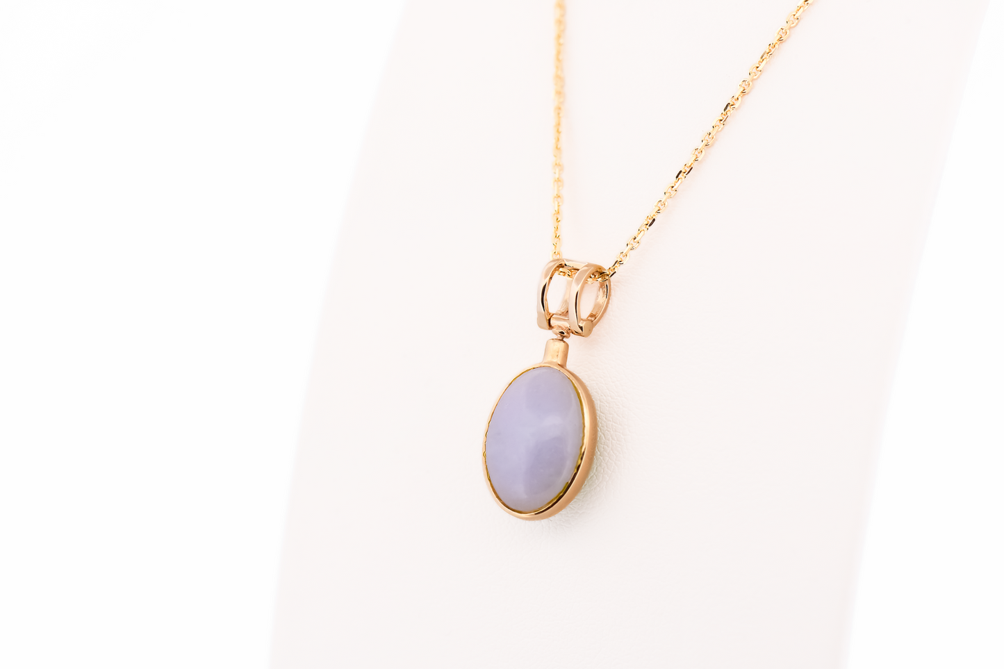 Adorable Reversible Pendant with Cabochon Green & Lavender Jade