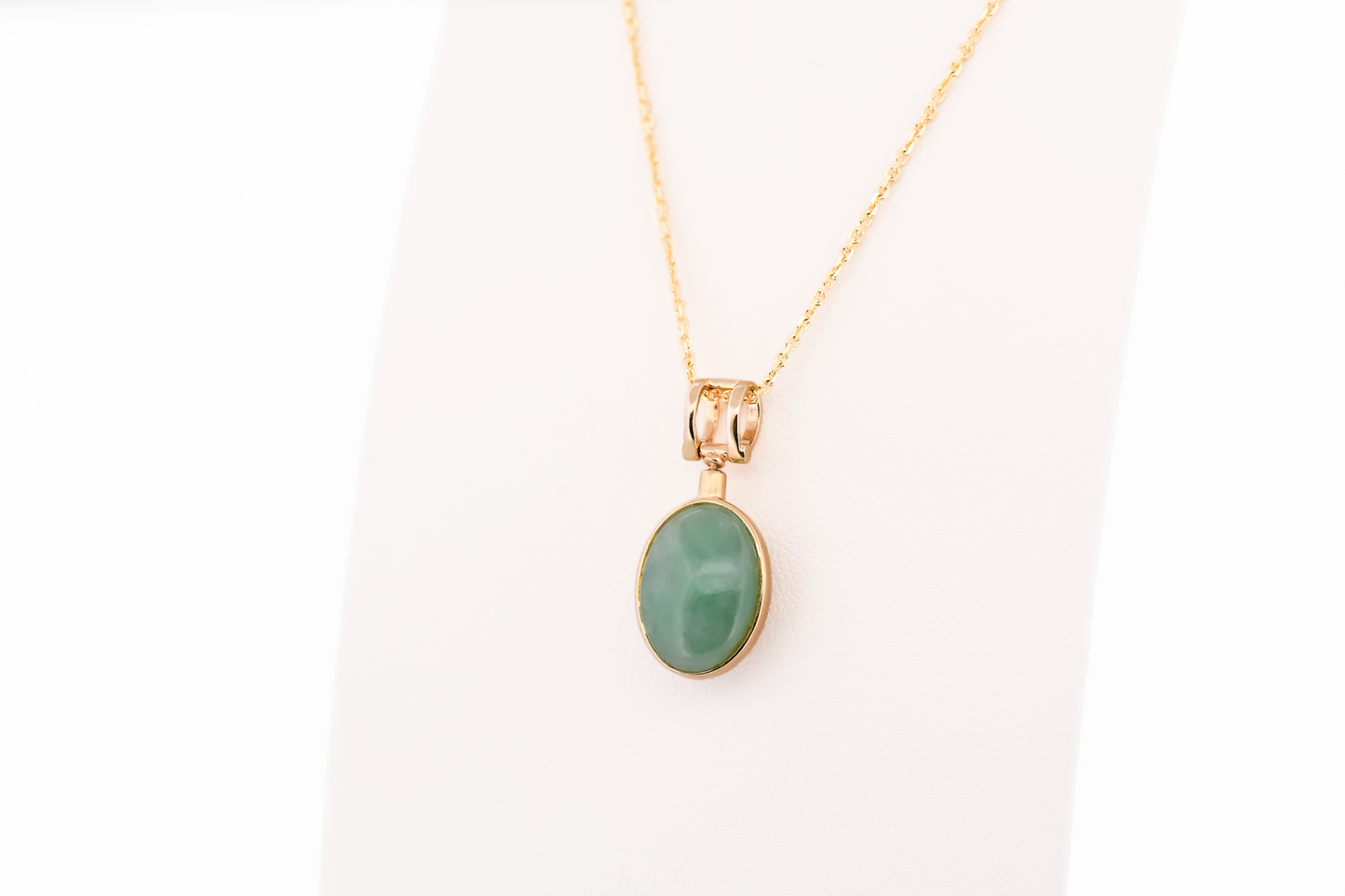 Adorable Reversible Pendant with Cabochon Green & Lavender Jade