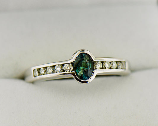 Custom Bezel-Set Natural Alexandrite Ring
