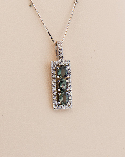 Estate Mark Henry Natural Alexandrite and Diamond Pendant