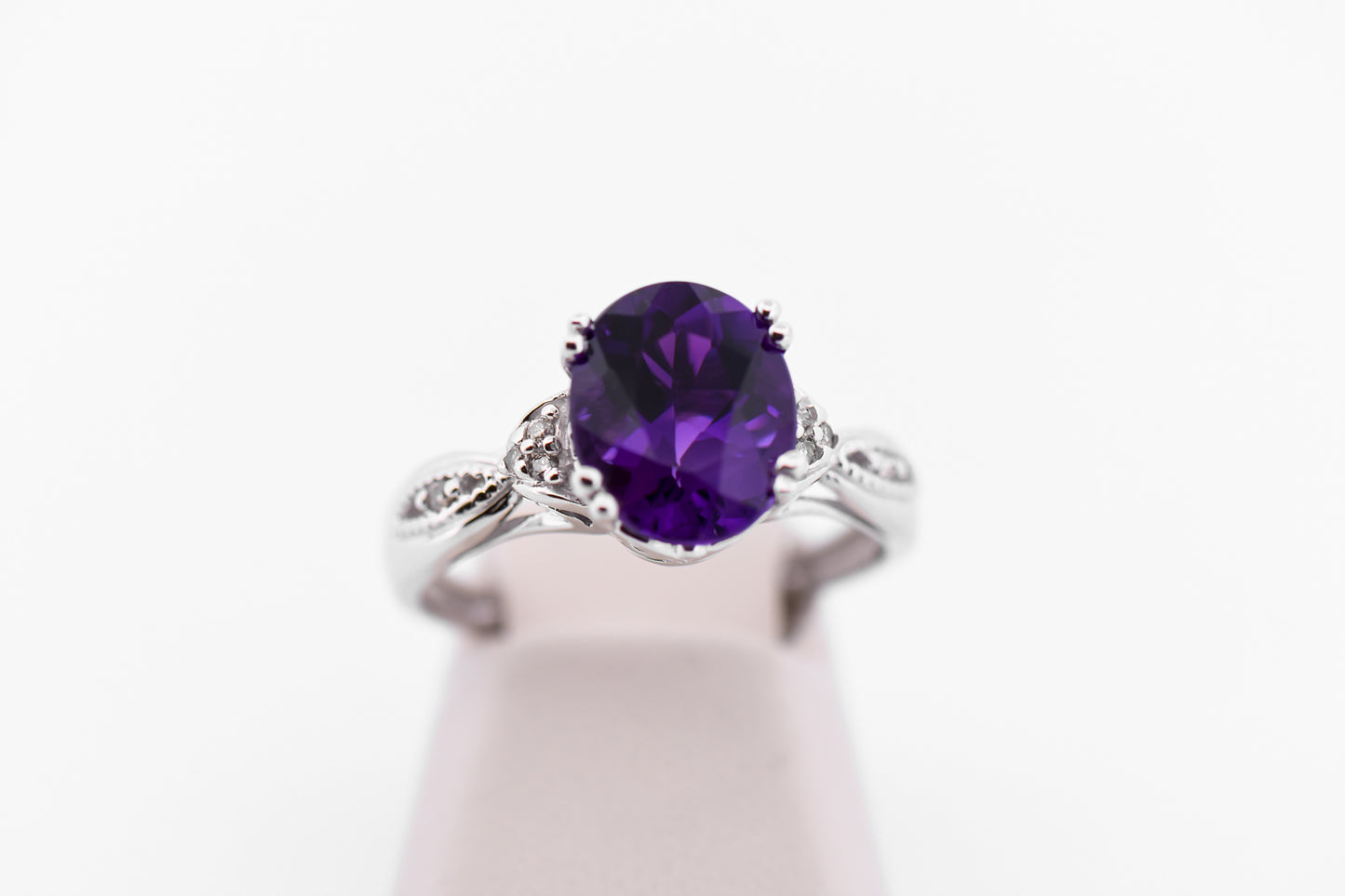 Amazing Dark Purple Amethyst Ring, Pendant & Earring Suite