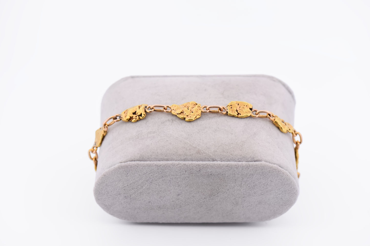 Antique Graduated Natural Gold Nugget Bracelet