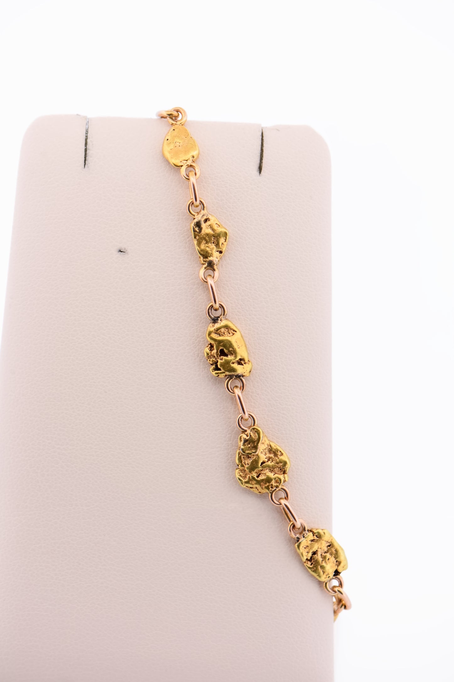 Antique Graduated Natural Gold Nugget Bracelet