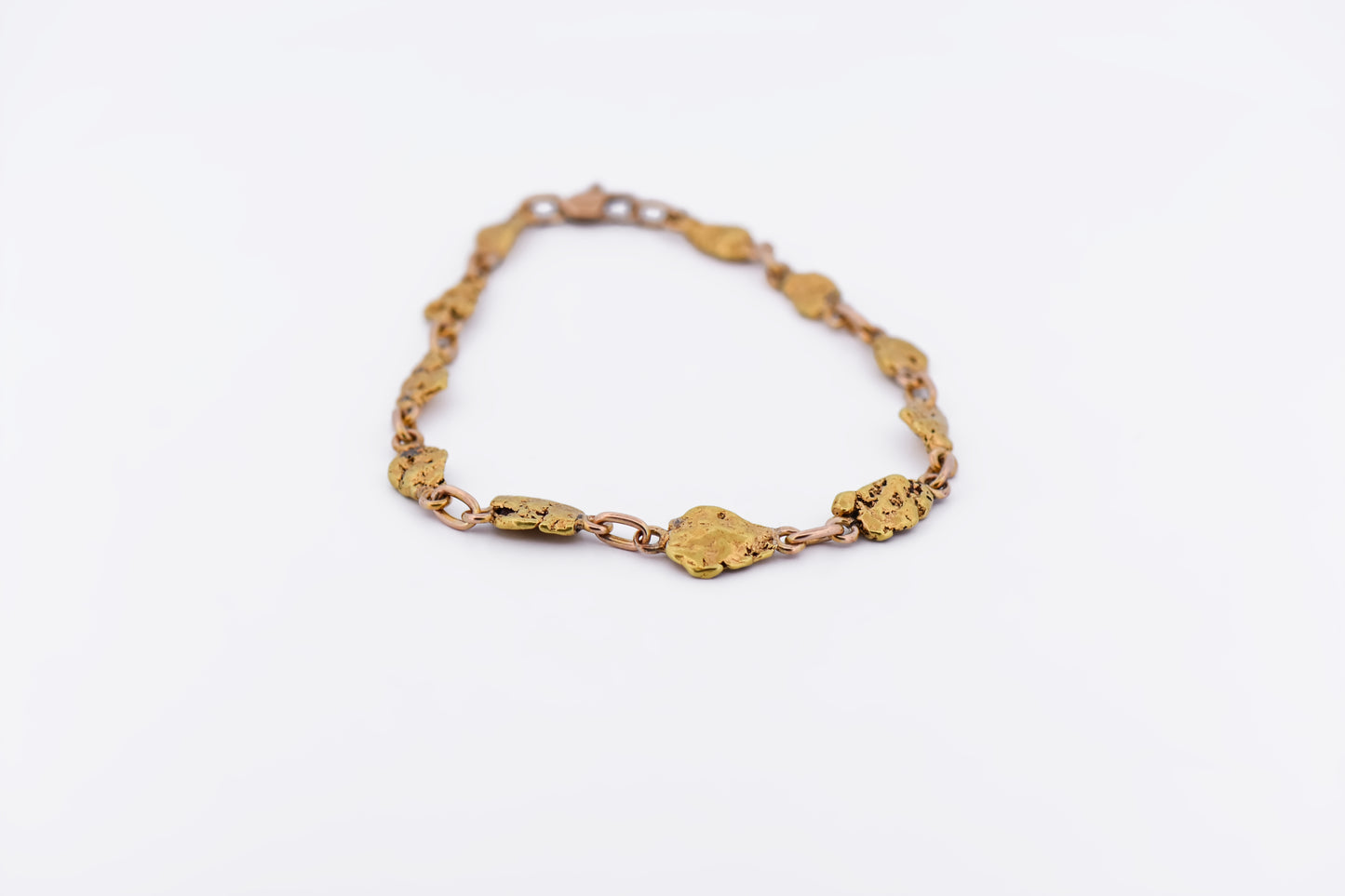 Antique Graduated Natural Gold Nugget Bracelet