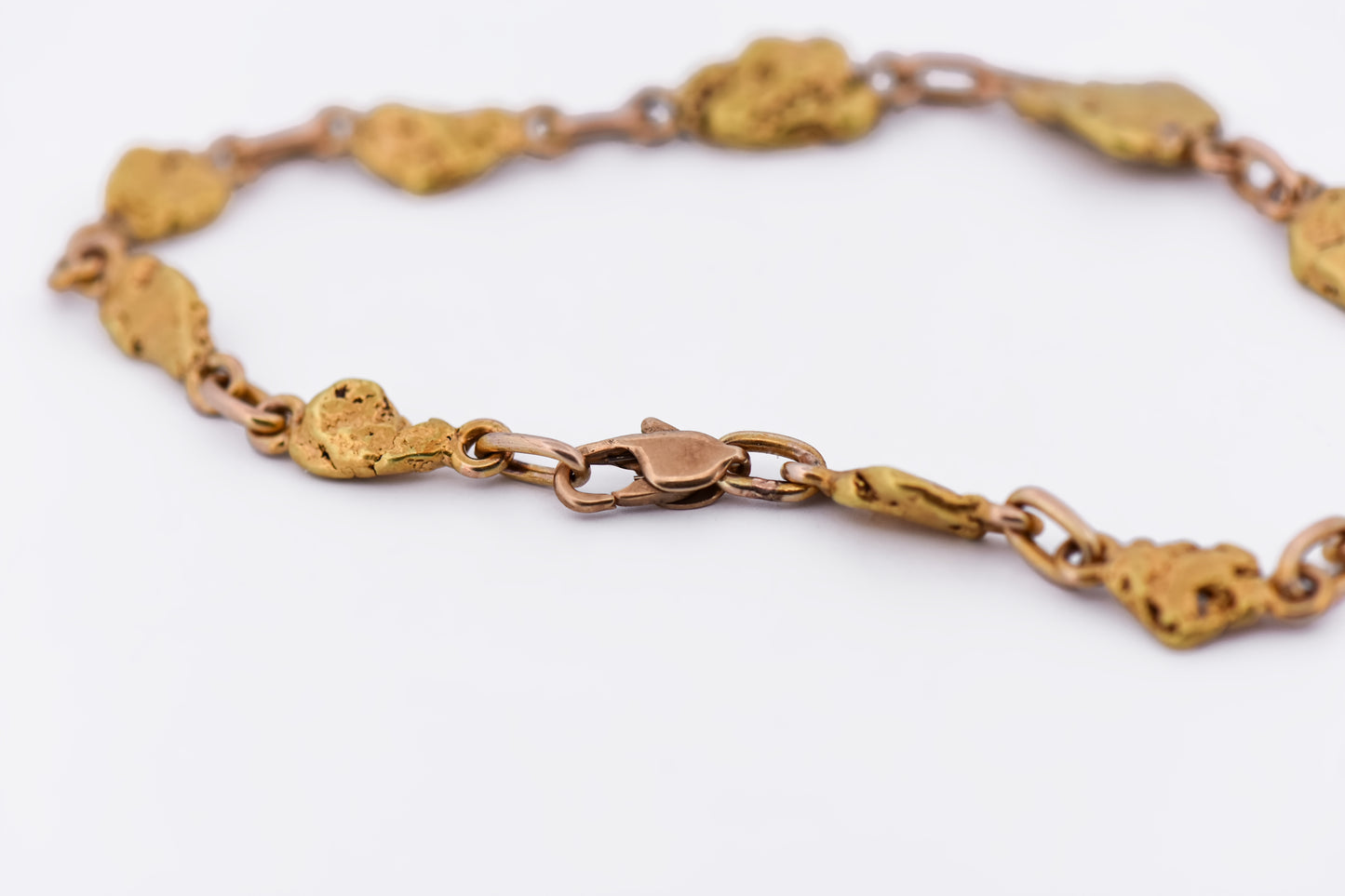 Antique Graduated Natural Gold Nugget Bracelet
