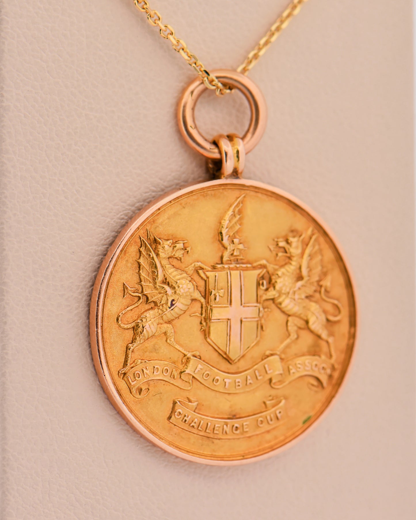 Antique "London Football Association" Gold Soccer Medallion