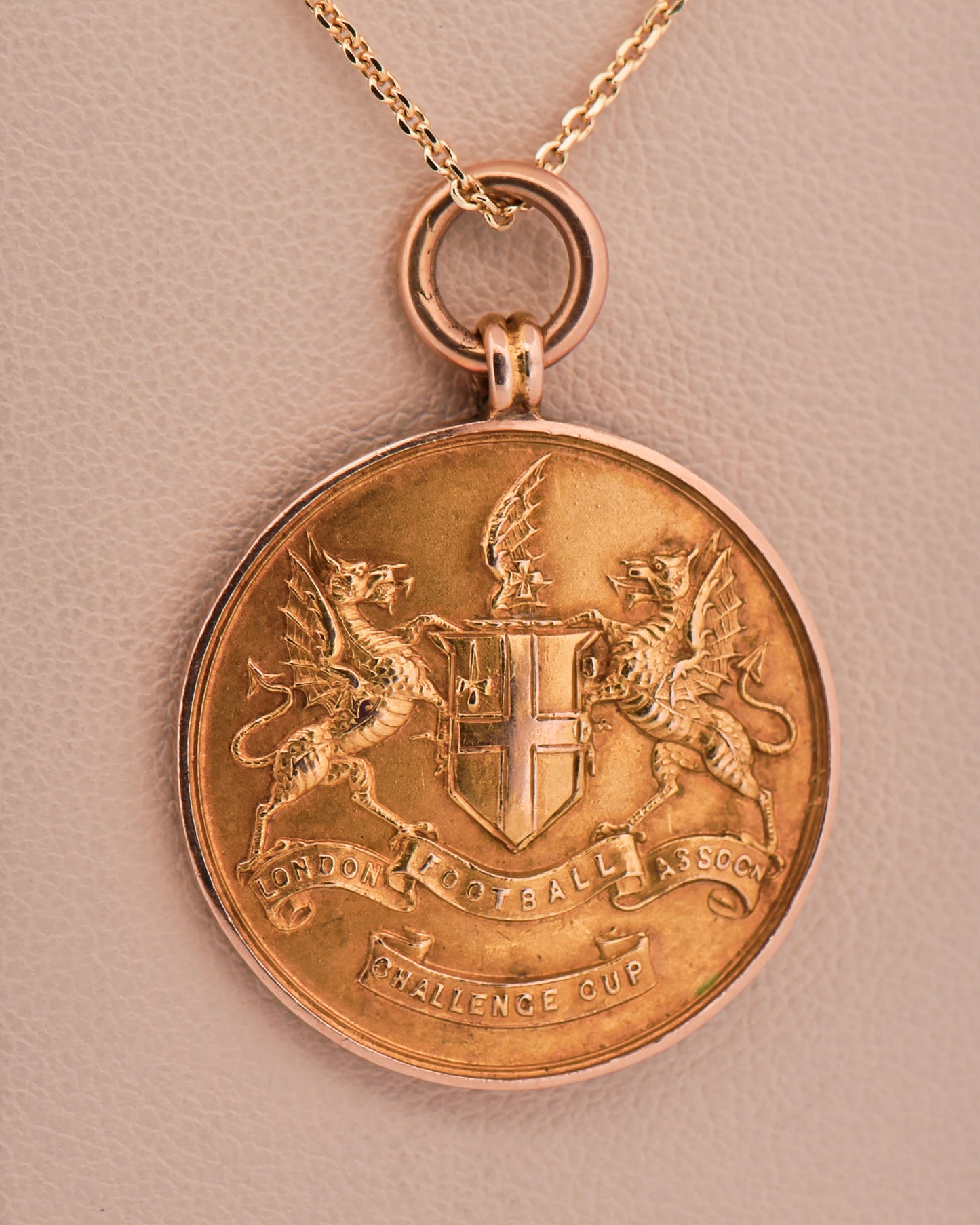 Antique "London Football Association" Gold Soccer Medallion