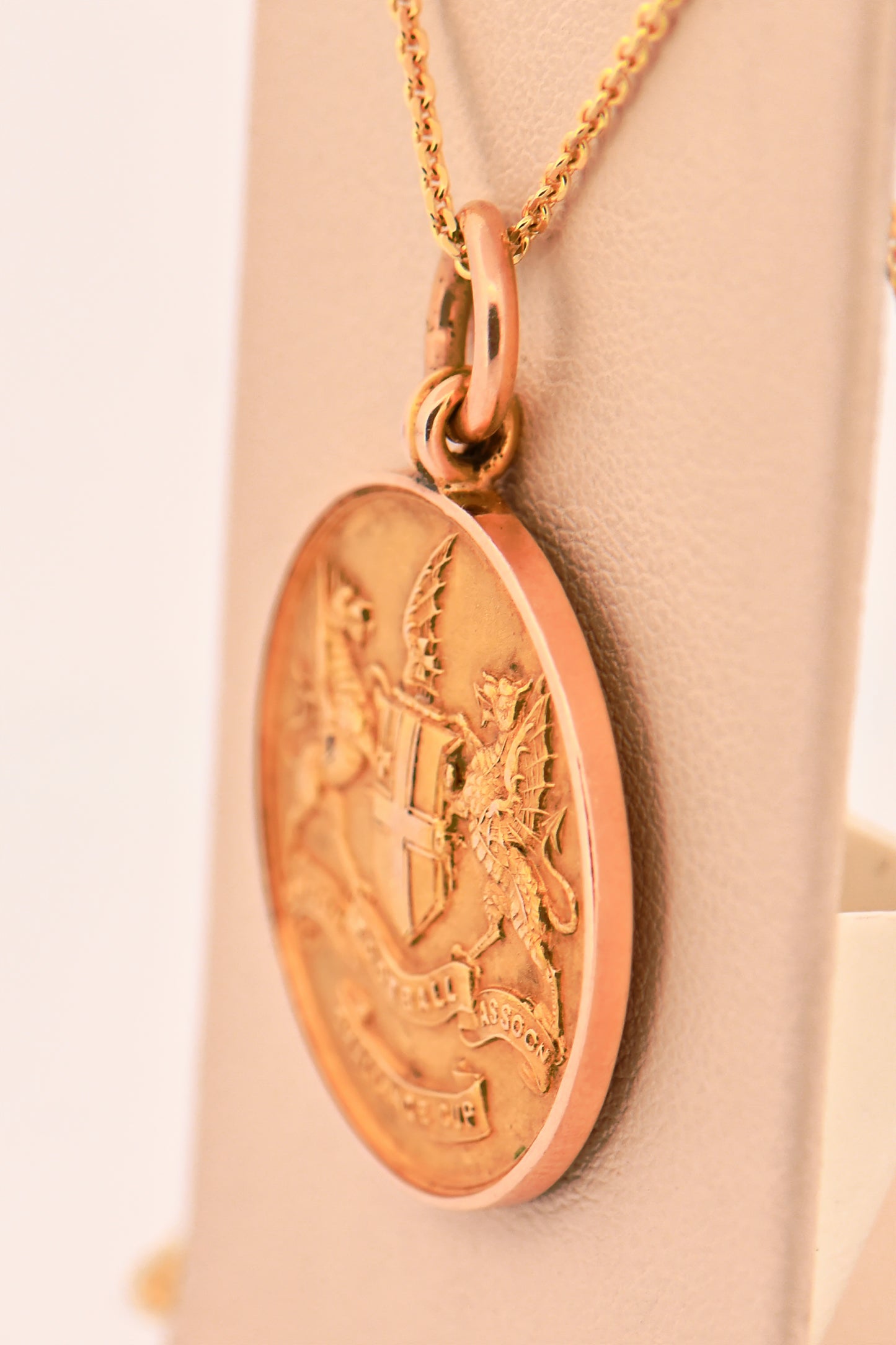 Antique "London Football Association" Gold Soccer Medallion