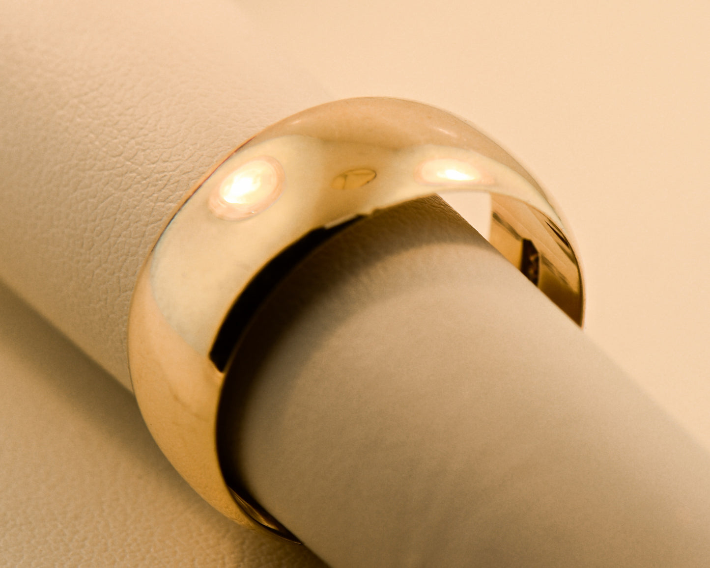 Antique 14k Yellow Gold Wedding Band with Original Hand Engraving