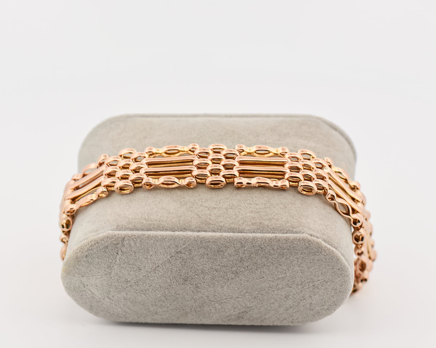 Antique British Heart Lock Bracelet