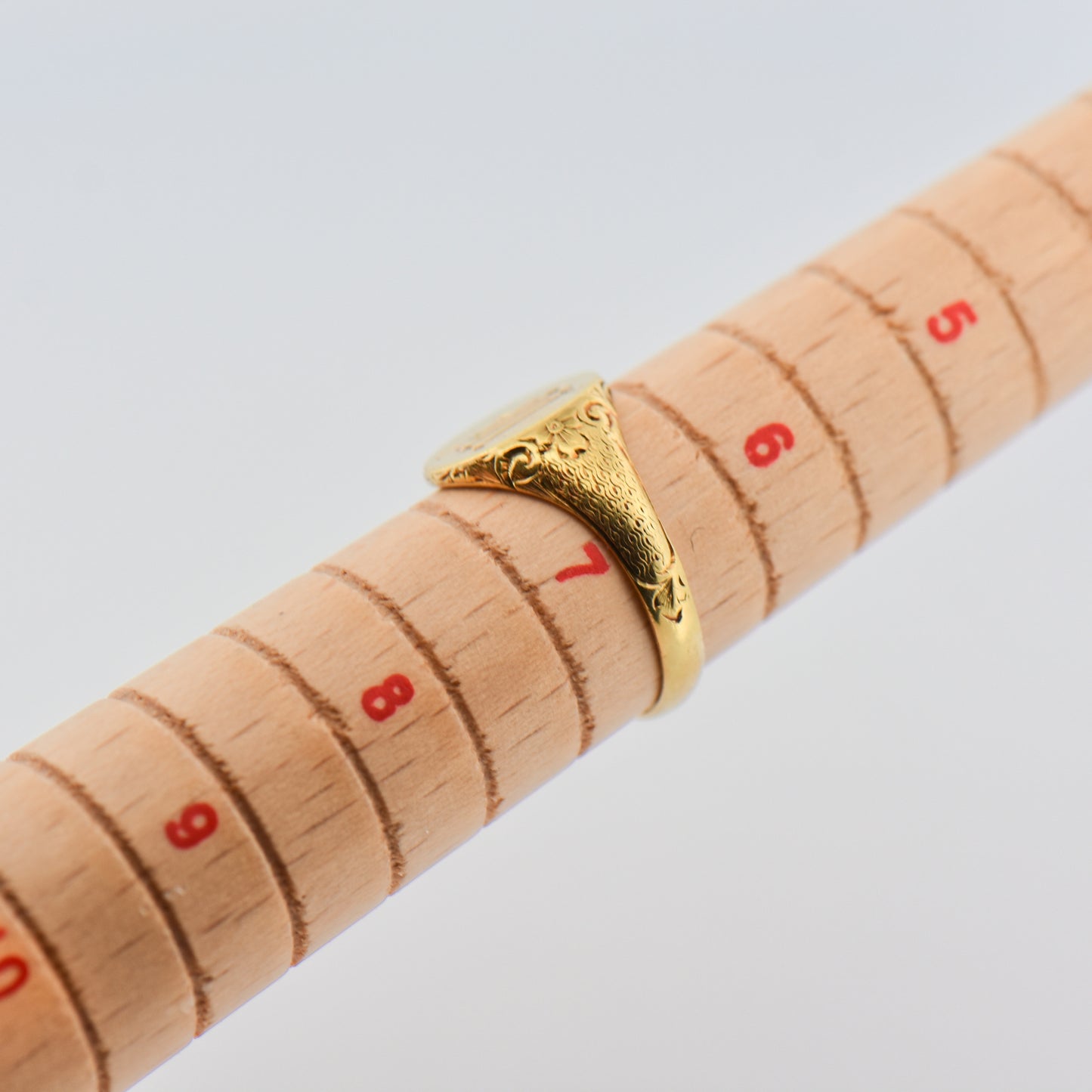 Antique Signet Pinky Ring in 18k Yellow Gold