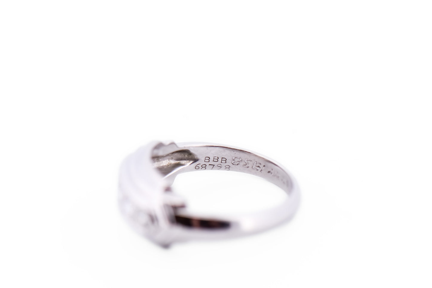 Art Deco Platinum & Diamond Wedding Band by Bailey, Banks & Biddle