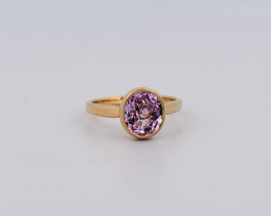 Natural & Unheated Light Pink Sapphire Solitaire Ring