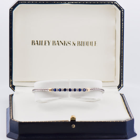 Bailey Banks & Biddle Blue Sapphire Bracelet 18k
