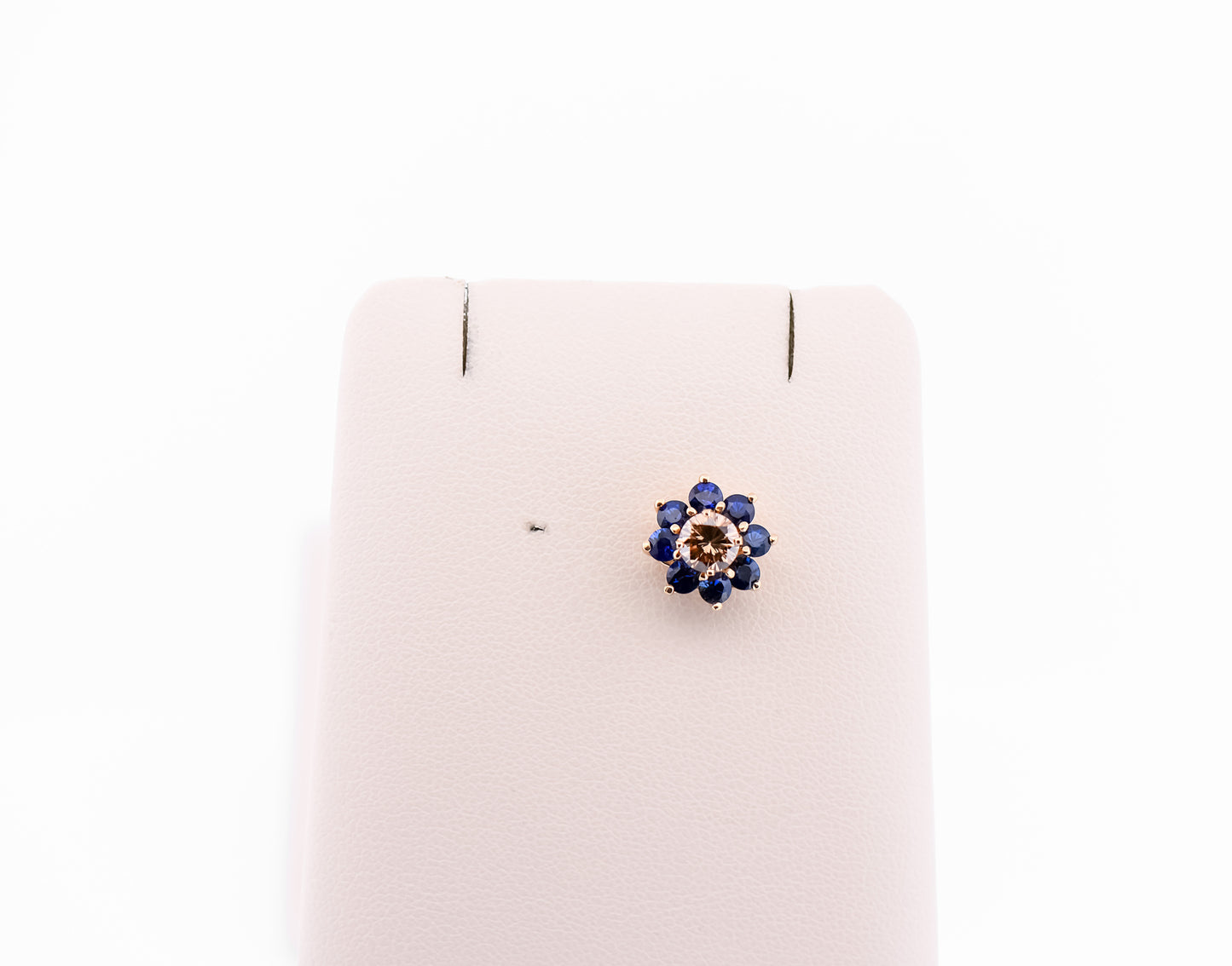 Blue Sapphire Earring Jackets for 5mm Studs