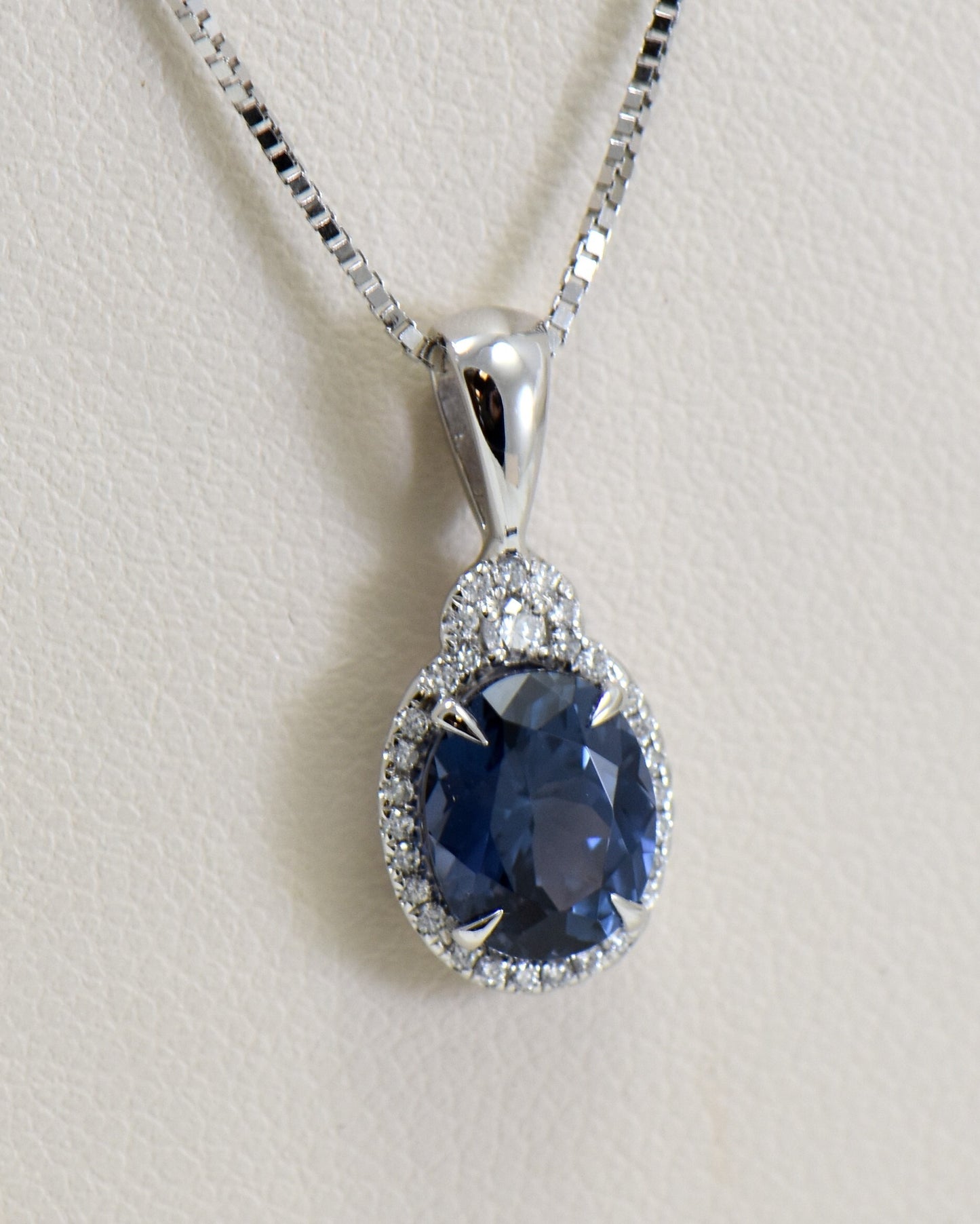 Steely Blue Violet Spinel Pendant