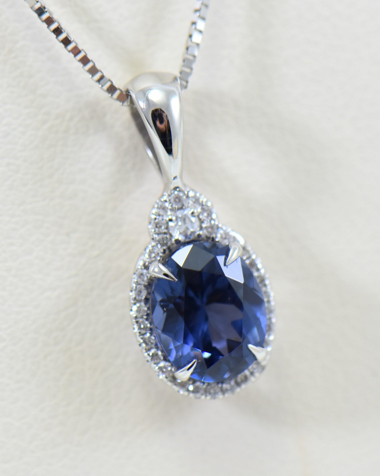 Steely Blue Violet Spinel Pendant