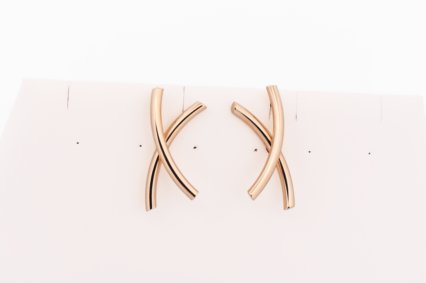 Bold X-Shaped Criss-Cross Stud Earrings in Yellow Gold
