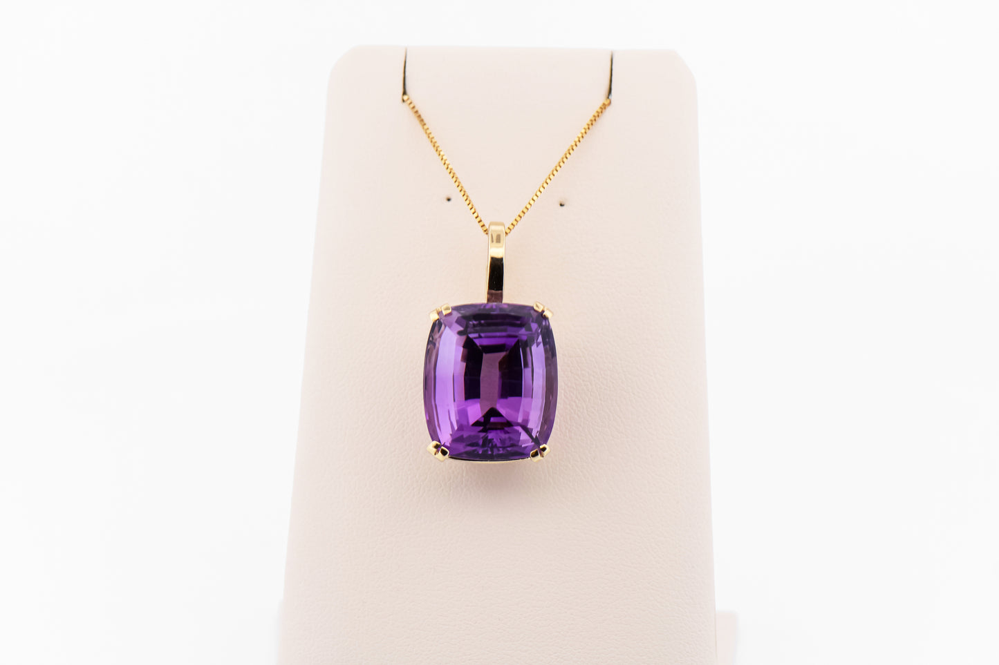 Chunky Amethyst Solitaire Pendant Enhancer - 33cts!