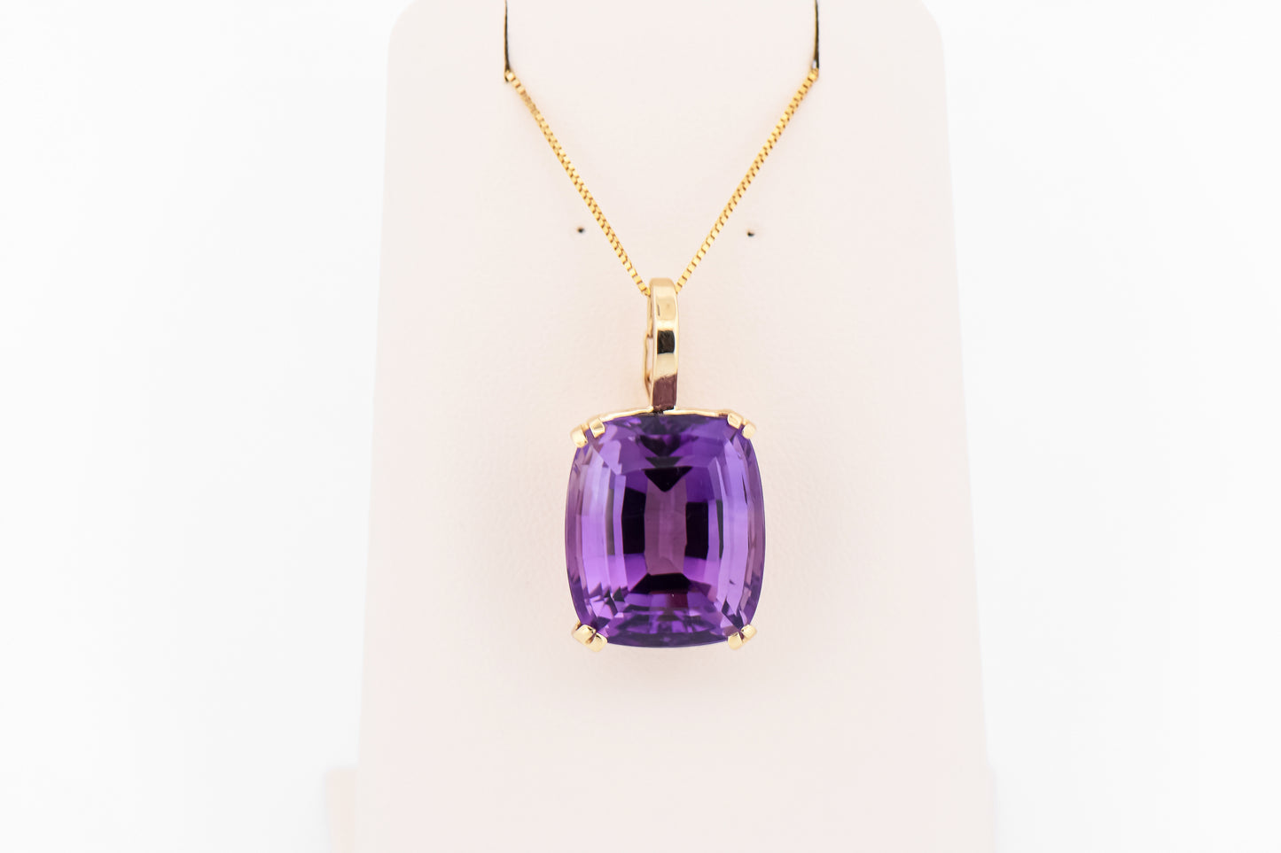 Chunky Amethyst Solitaire Pendant Enhancer - 33cts!
