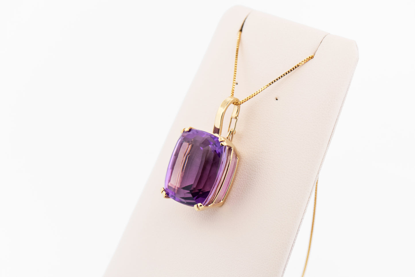 Chunky Amethyst Solitaire Pendant Enhancer - 33cts!