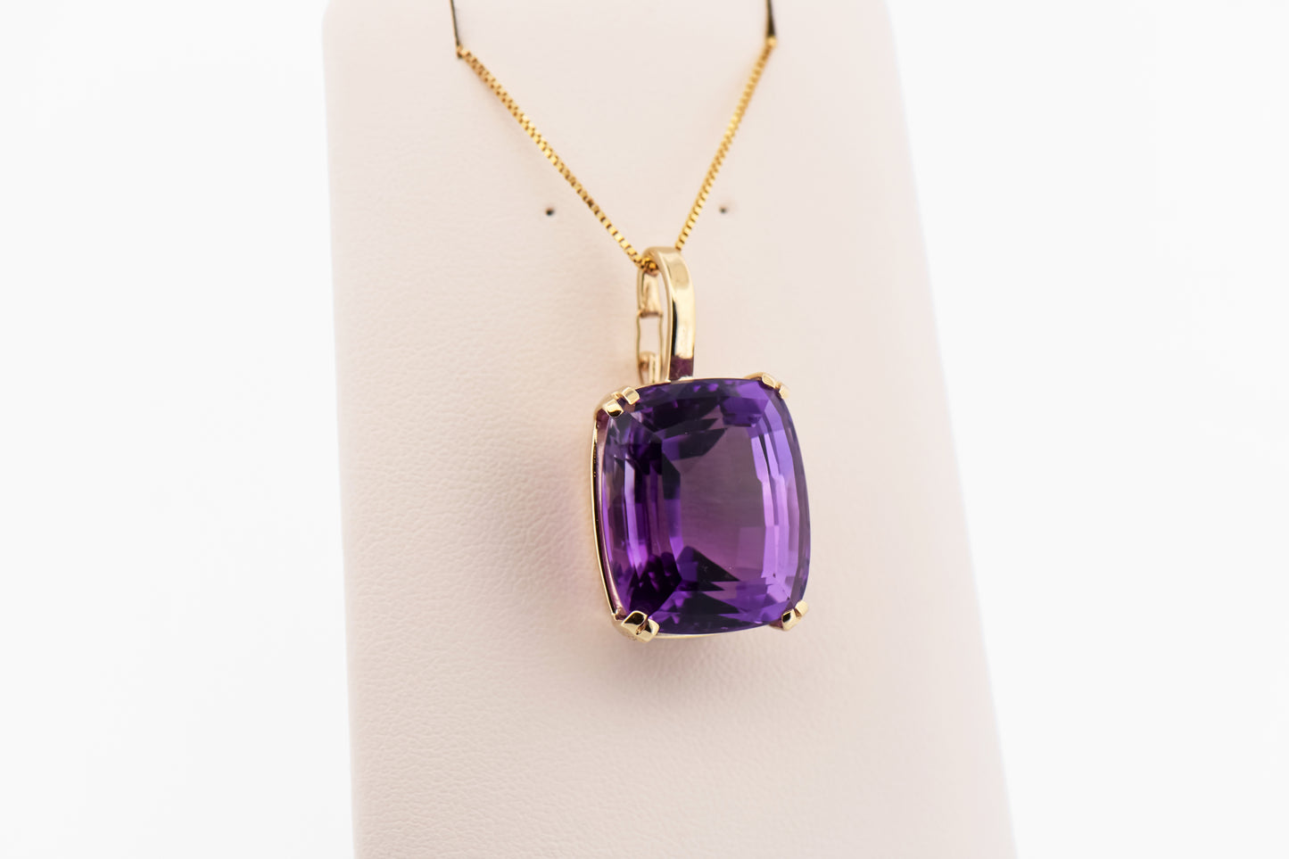 Chunky Amethyst Solitaire Pendant Enhancer - 33cts!