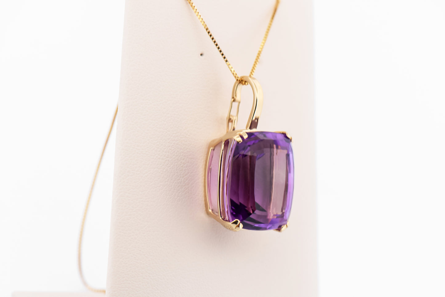 Chunky Amethyst Solitaire Pendant Enhancer - 33cts!