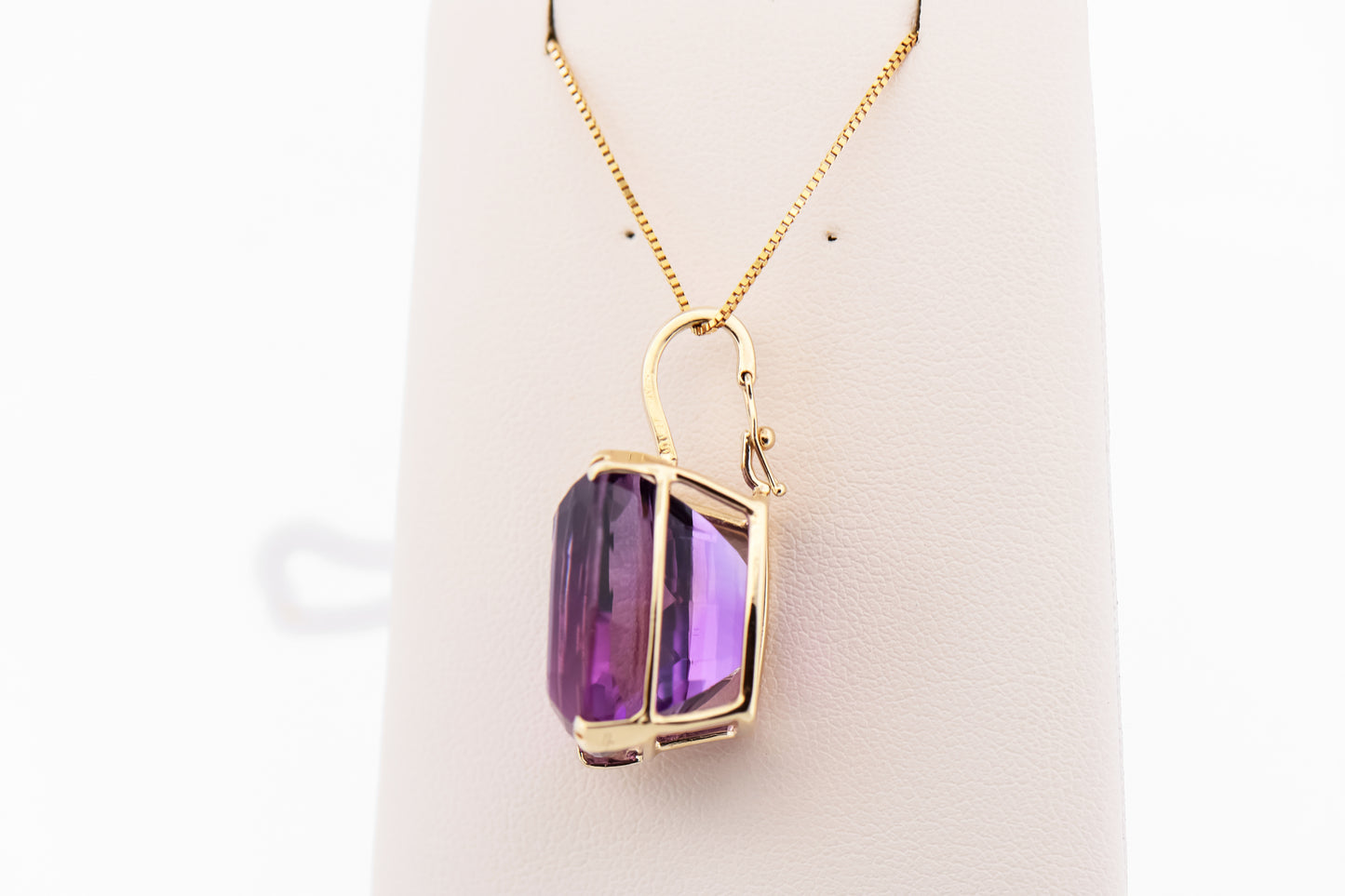 Chunky Amethyst Solitaire Pendant Enhancer - 33cts!