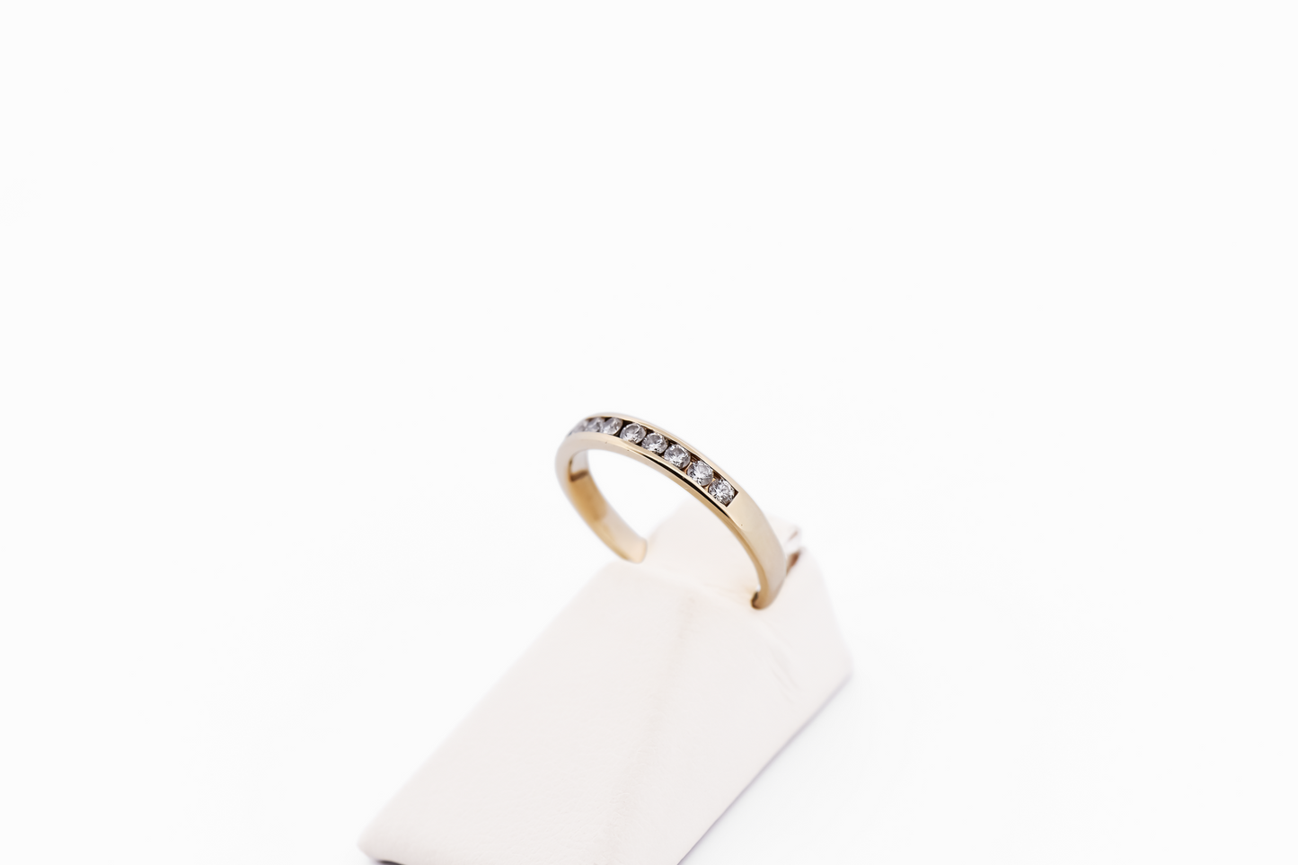 Classic Diamond Channel Band in Yellow Gold