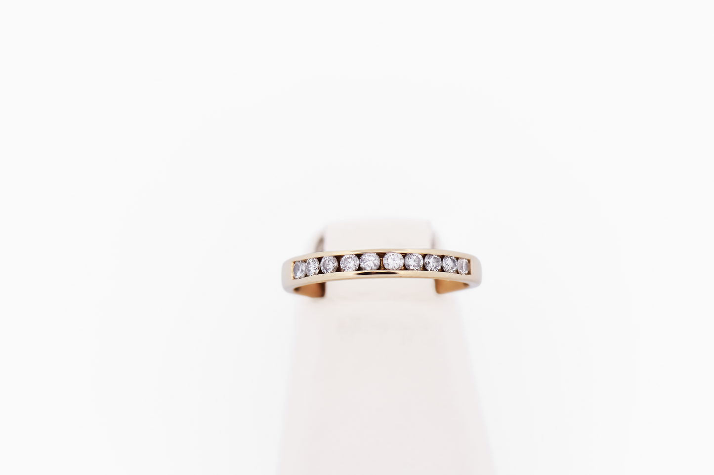 Classic Diamond Channel Band in Yellow Gold