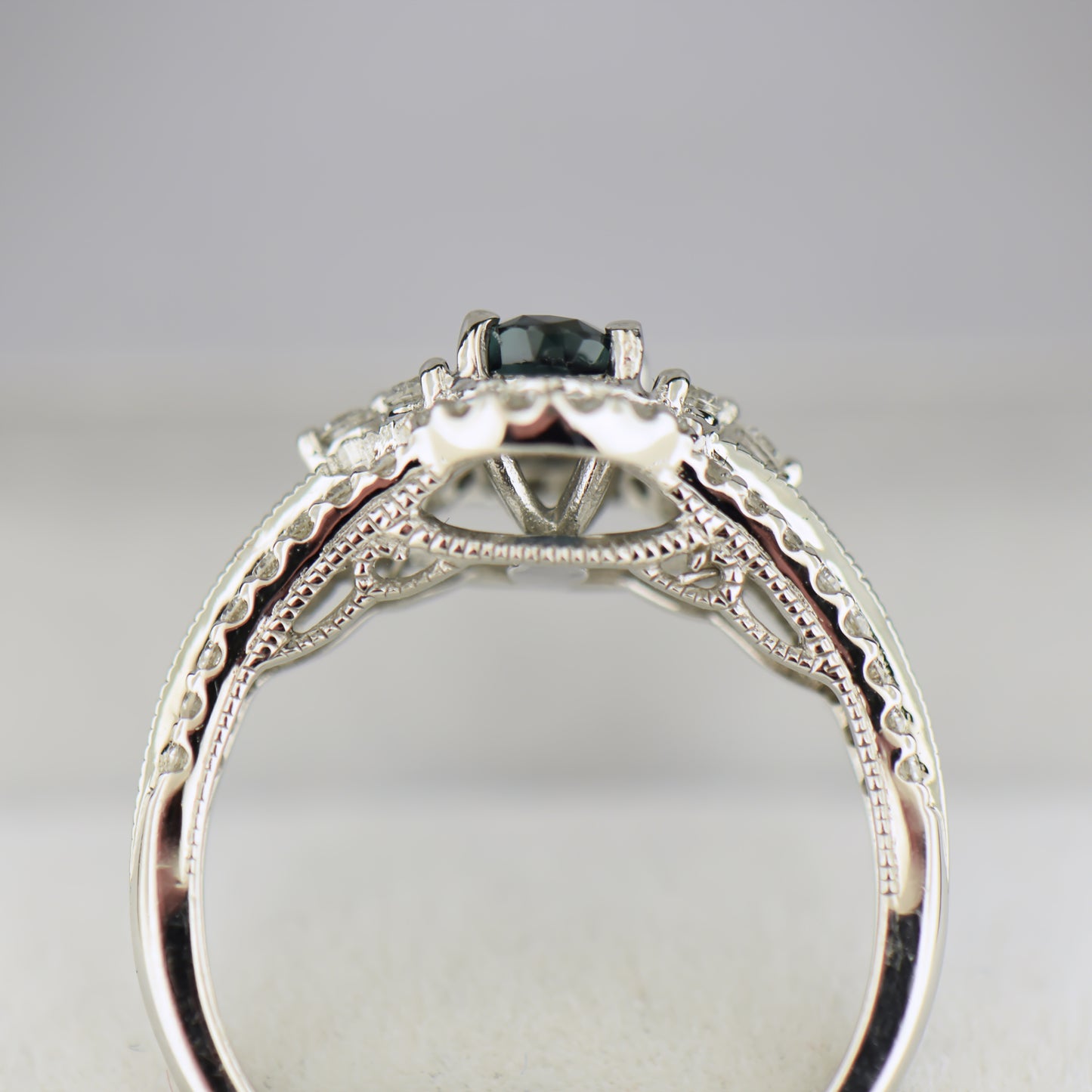 Color Change Alexandrite & Diamond Engagement Ring