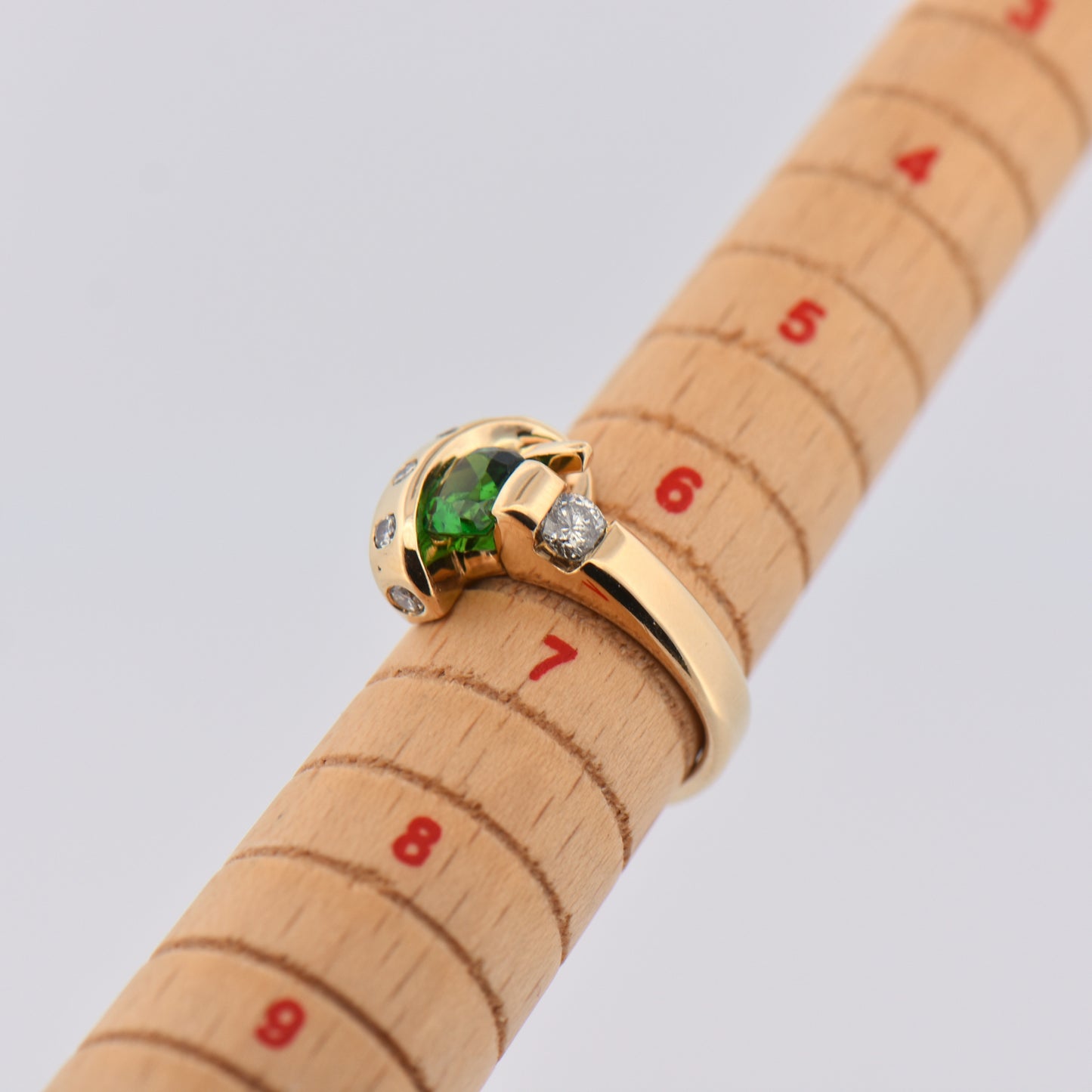 Custom Tsavorite Ring in Freeform Mount