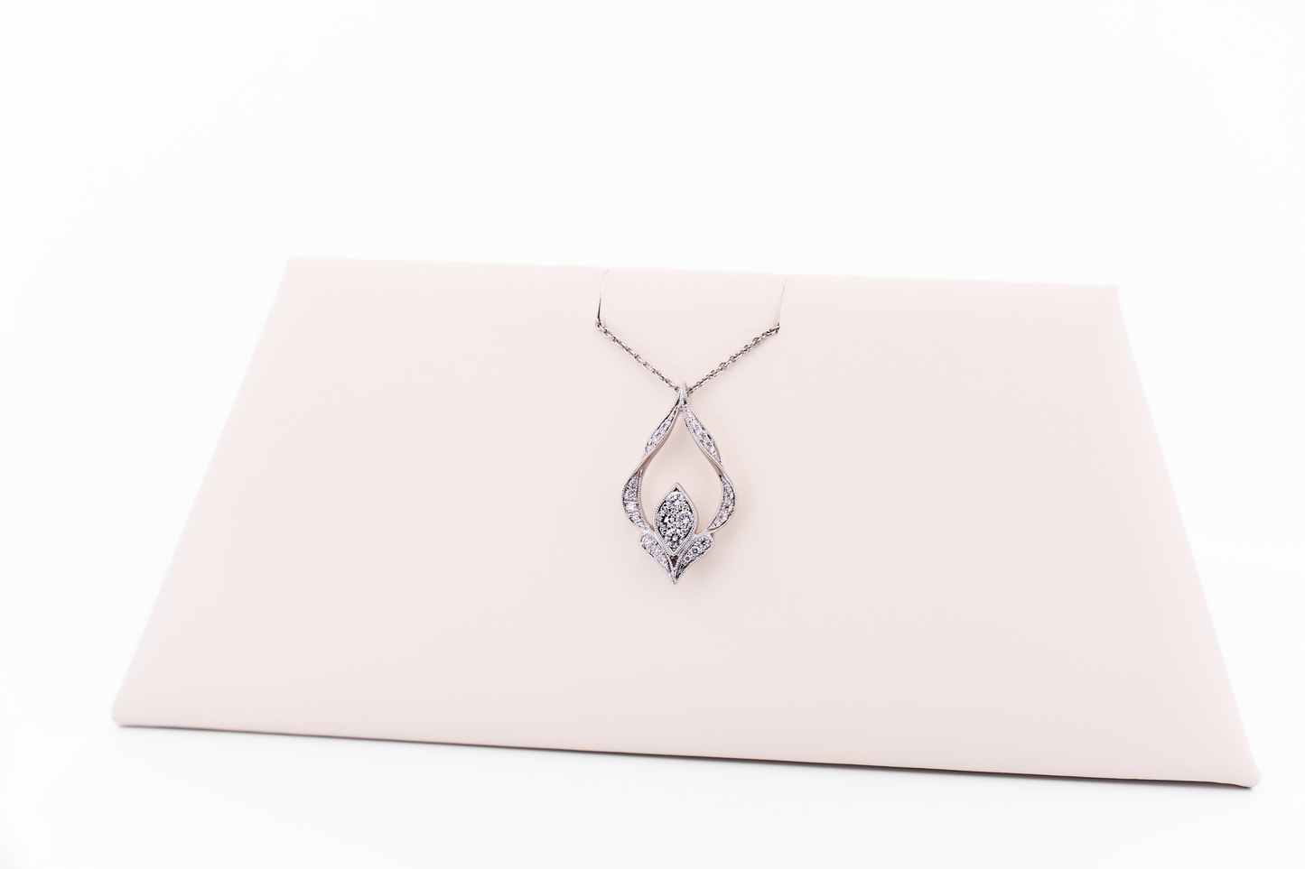 Detachable Pendant - Art Deco Inspired with White Gold & Diamonds