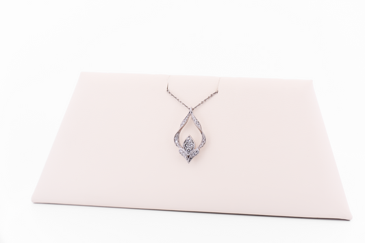 Detachable Pendant - Art Deco Inspired with White Gold & Diamonds