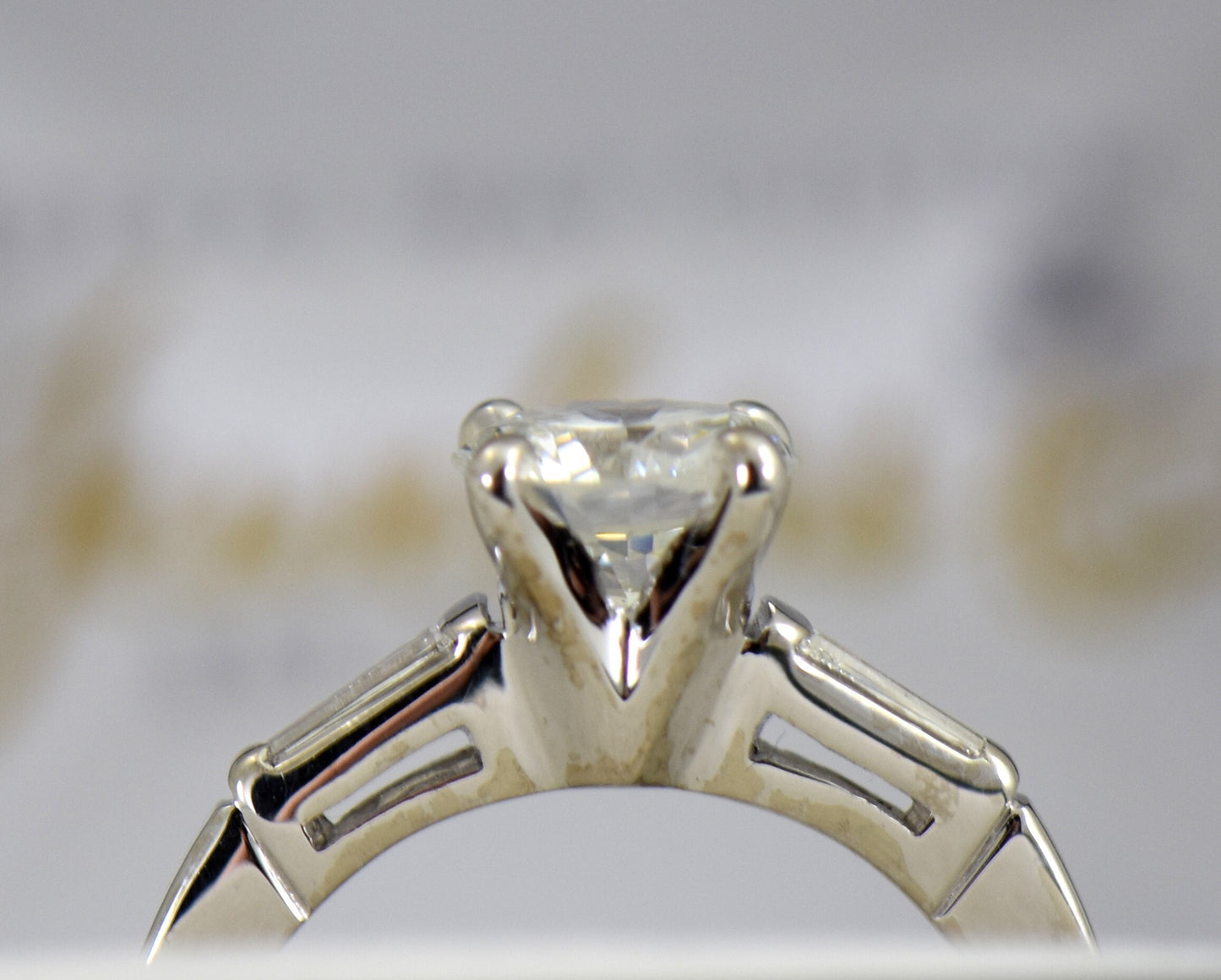 Mid-Century Tiffany Style 1ct Diamond Engagement Ring