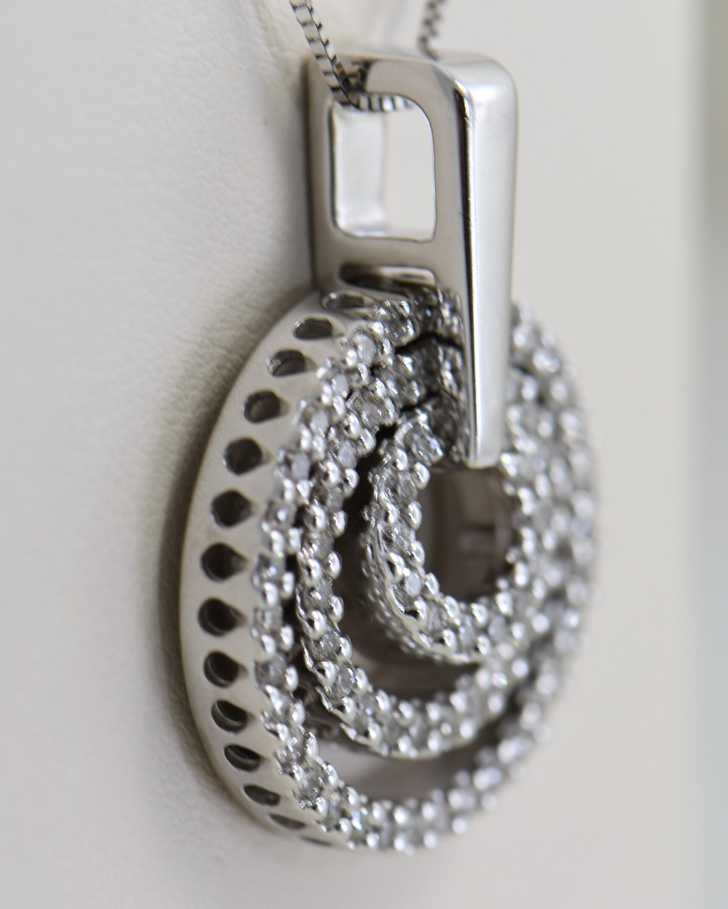 Stunning Diamond Triple Circle Pendant