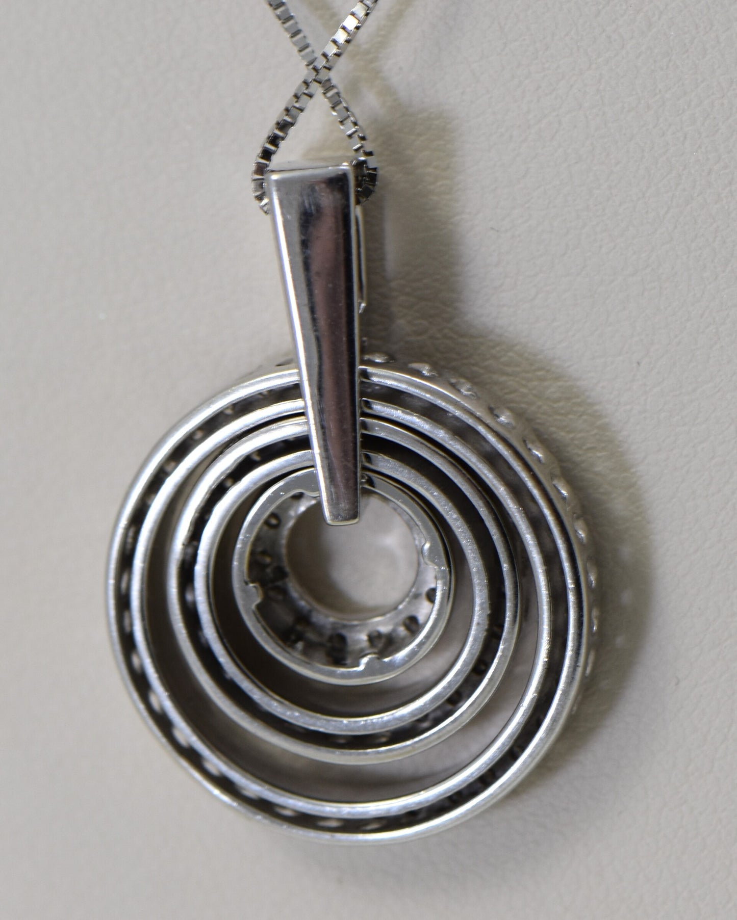 Stunning Diamond Triple Circle Pendant