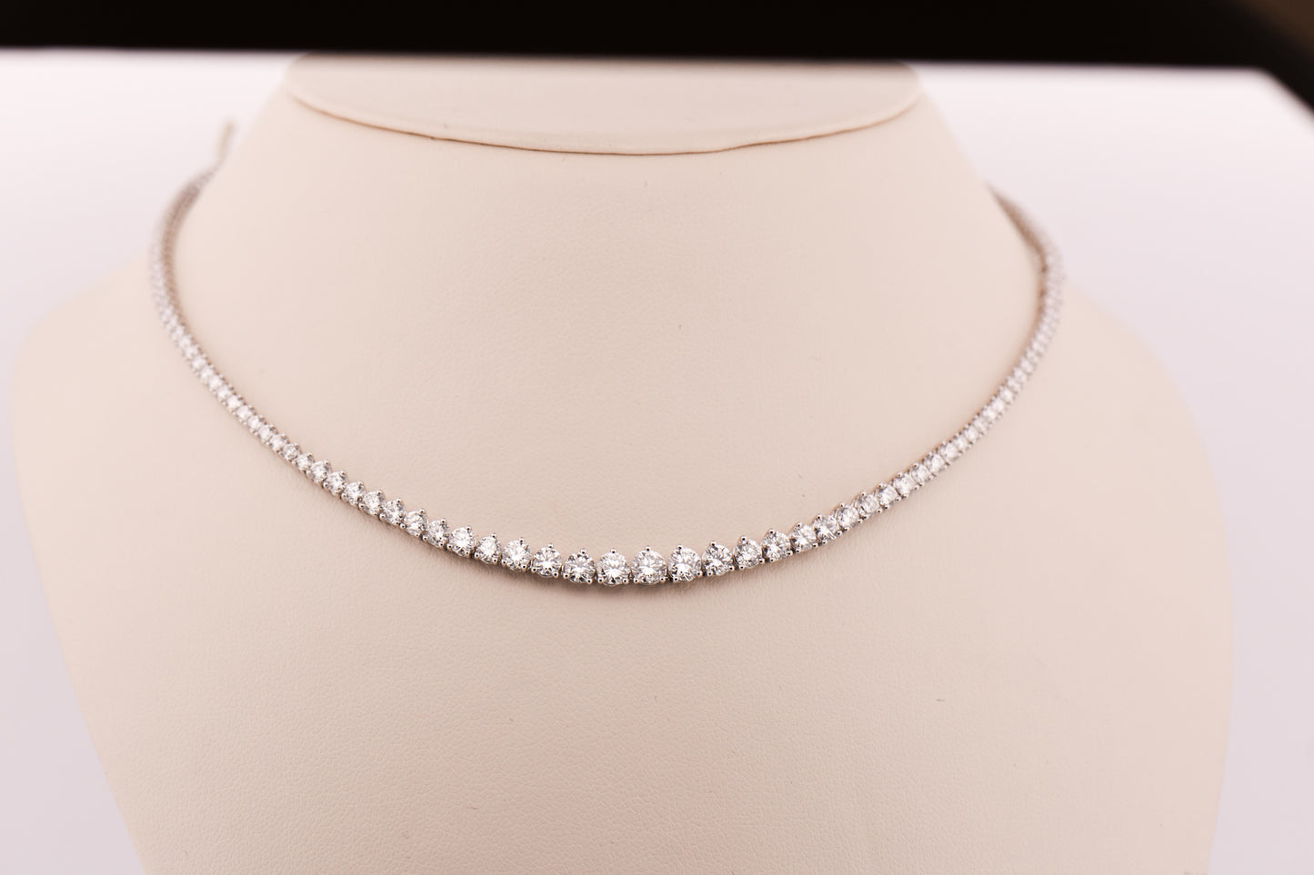 16-Inch Graduated Diamond Riviera Necklace